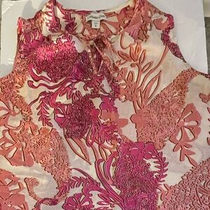 Cerice and pastel pink patterned tunic XL